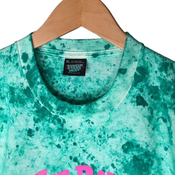 XL Screen Stars Best Vintage The Bowery Single Stitch Tie Dye Tee T-shirt Top - Picture 4 of 10